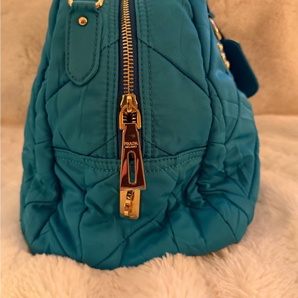 PRADA TURQUOISE QUILTED WITH COA DUSTBAG - Picture 6 of 16